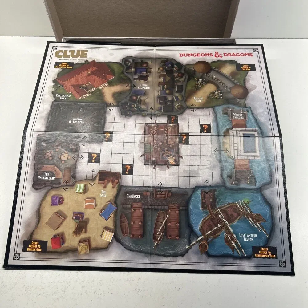 Dungeons & Dragons Clue Board Game‎ Complete D&D Hasbro 2019 Complete